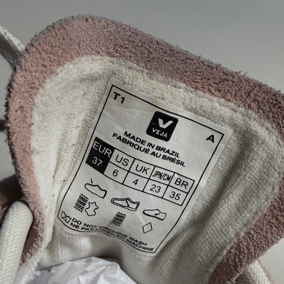 Veja Women's Rio Branco Ripstop Babe White Sneakers in Size 6 - Picture 10 of 10